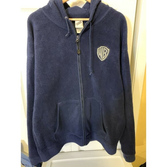 Warner Bros Looney Tunes Fleece Jacket Men’s Sz XL Navy Blue Full Zip - Picture 3 of 8